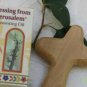 Olive Wood Comfort Holding Cross & Myrrh Anointing Oil