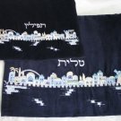 Yair Emanuel Velvet Embroidered Tallit Talit Tfillin Bag Set -- TV/FV2