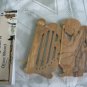Angel Harp Christmas Ornament Carved Olive Wood