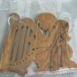 Angel Harp Christmas Ornament Carved Olive Wood