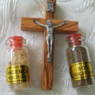 Cross Crucifix With Incense & Holy Soil Sample