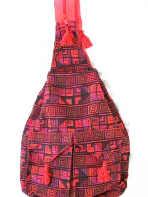 XL Ethnic Woven Backpack 3 Pockets Shoulder Tote Bag U1R