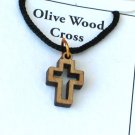Olive Wood 'Cut Out' Cross Pendant Necklace