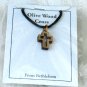 Olive Wood 'Cut Out' Cross Pendant Necklace