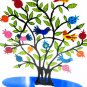 Emanuel Laser Lazer Cut Hand Painted Pomegranate Tree Sculpture LCT