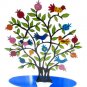 Emanuel Laser Lazer Cut Hand Painted Pomegranate Tree Sculpture LCT