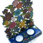 Emanuel Painted Metal Lazer Cut Shabbat Candlesticks - Flowers CLC2
