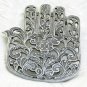 Emanuel Anodized Aluminum Silver Oriental Hamsa Trivet MHP-11