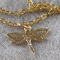 Gold Filled Dragonfly Pendant Necklace