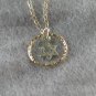 Gold Filled Ring with Silver Magen David Pendant Necklace