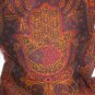 Hamsa Burgundy/Gold Hippy Shoulder Bag W/ Zipper