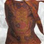 Hamsa Burgundy/Gold Hippy Shoulder Bag W/ Zipper