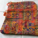 Ethnic Woven Orange Shaded Triangle Purse