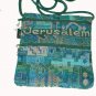 Blue / Green Square Purse With Jerusalem Logo