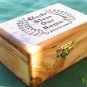 Olive Wood God Bless Our Home Laser Jewelry / Keepsake Box Lrg