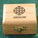 Olive Wood Jewelry Keepsake Box Jerusalem Cross Sm