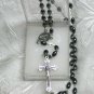 Bethlehem Hematite & Pewter Rosary and Olive Wood Box