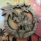 Olive Wood Bethlehem Holy Family Christmas Ornament 9