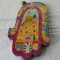 Wood Hamsa Emanuel Hand Painted Wall Decor  'Jerusalem Walls'