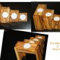 Olive Wood Tea Candle Holders 4 Pcs Set Nested Made in Bethlehem