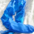 Yair Emanuel Silk Blue Scarf With Blue Tint