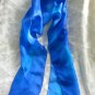 Yair Emanuel Silk Blue Scarf With Blue Tint