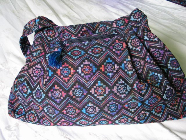 Shoulder Tote Handbag Tote Sling Multi Color Ethnic Druze Anter Nardin EB1
