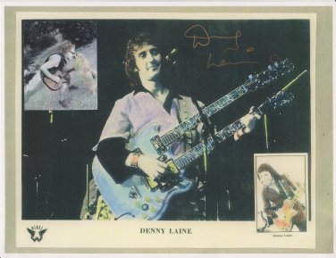 Denny Laine Original Hand Signed 8x10 Autographed Photo Paul McCartney Wings