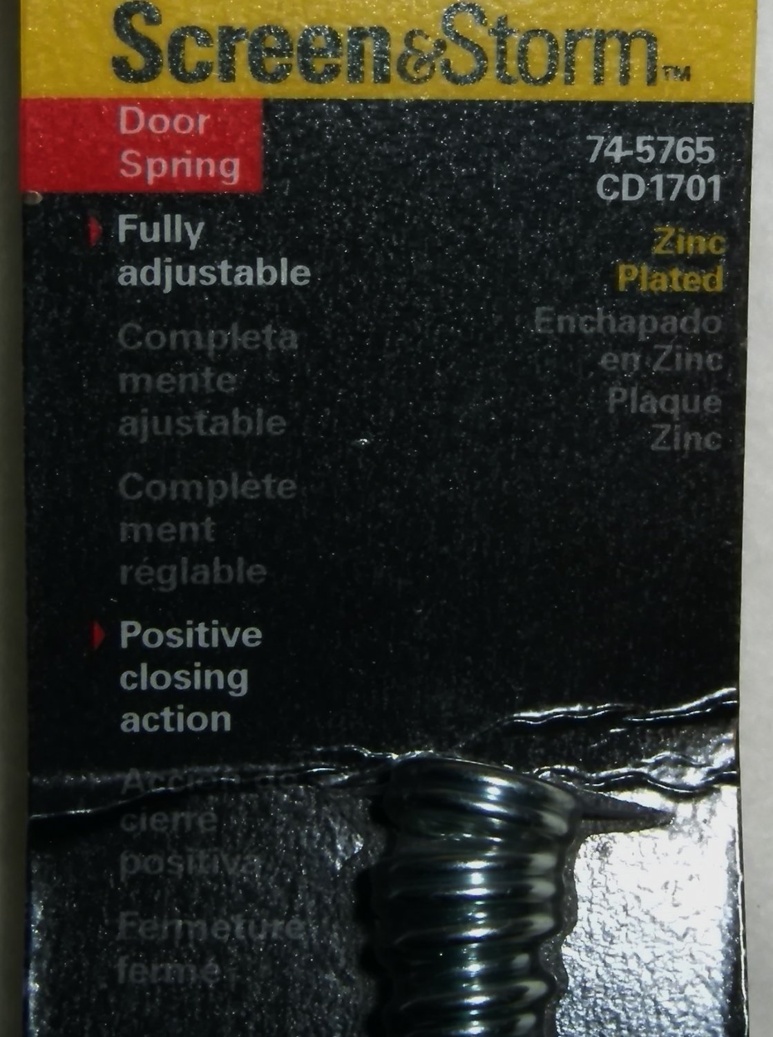 Stanley Screen Storm Door SPRING Replacement Hardware New Adjustable Zinc Plated