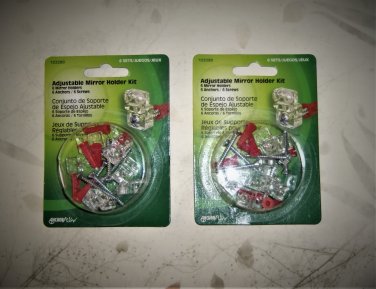 Adjustable Mirror Holder Kit Hillman AchorWire TWO 6 pack box 12 pc