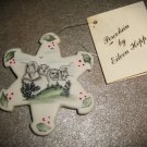 Mount Rushmore CHRISTMAS Tree ORNAMENT Porcelain STAR Vintage Eileen HEPP USA