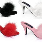 Women's Fuzzy Sandal with Heel