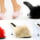 "Romance" - Women's 4" Feather Boudoir Slippers/Shoes