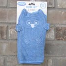 Playgro Owl Baby Blue White Play Gro Wash Mitt Cloth 2 Pack New FREE Ship NIP