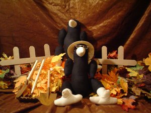 Cute Stuffed Muslin Crows