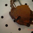 PRIMITIVE RUSTY METAL BEEHIVE with BEES GARLAND