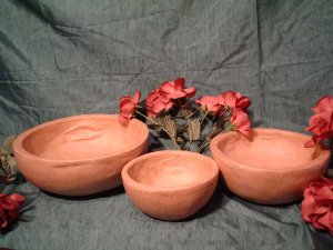 PAPER MACHE NESTING BOWL SET LARGE  ~ READY TO PAINT