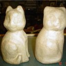 PAPER MACHE CATS~READY TO PAINT