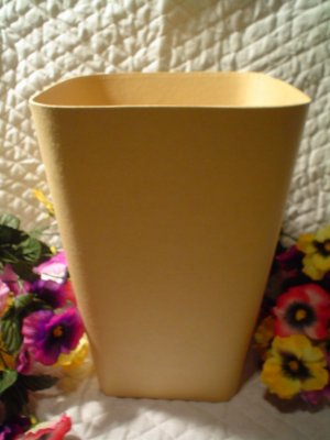 PAPER MACHE BEAUTIFUL  SQUARE WASTEBASKET