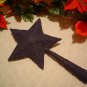(12) Paper Mache Blue Textured Star Ornaments