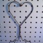 METAL HEART & OLD THREAD SPOOLS PRIMITIVE CANDLE HOLDERS