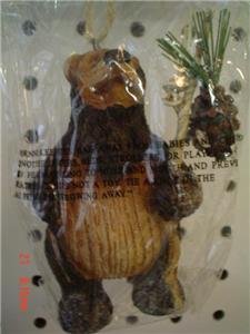 Primitive Bear Lodge Ornament - Staff with Pine Cone
