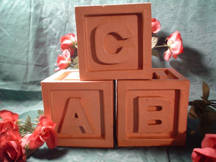 PAPER MACHE ALPHABET BLOCKSABCREADY TO PAINT
