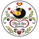 Haus-Segen  Hex Sign - Bless this House - 8 Inch