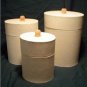 PAPER MACHE VANILLA OVAL CANISTERS-READY TO PAINT