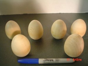 Large Wooden Eggs to Paint for Easter