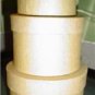 PAPER MACHE (2) ROUND  STACKING BOX SETS -READY TO PAINT