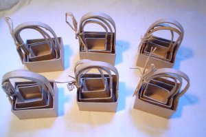 PAPER MACHE MINI BASKETS 18 RECTANGLE SHAPED