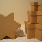 PAPER MACHE SET OF 6 POINT STAR BOX SET