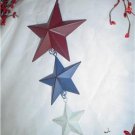 Triple Country Primitive Americana Barn Star Hanger